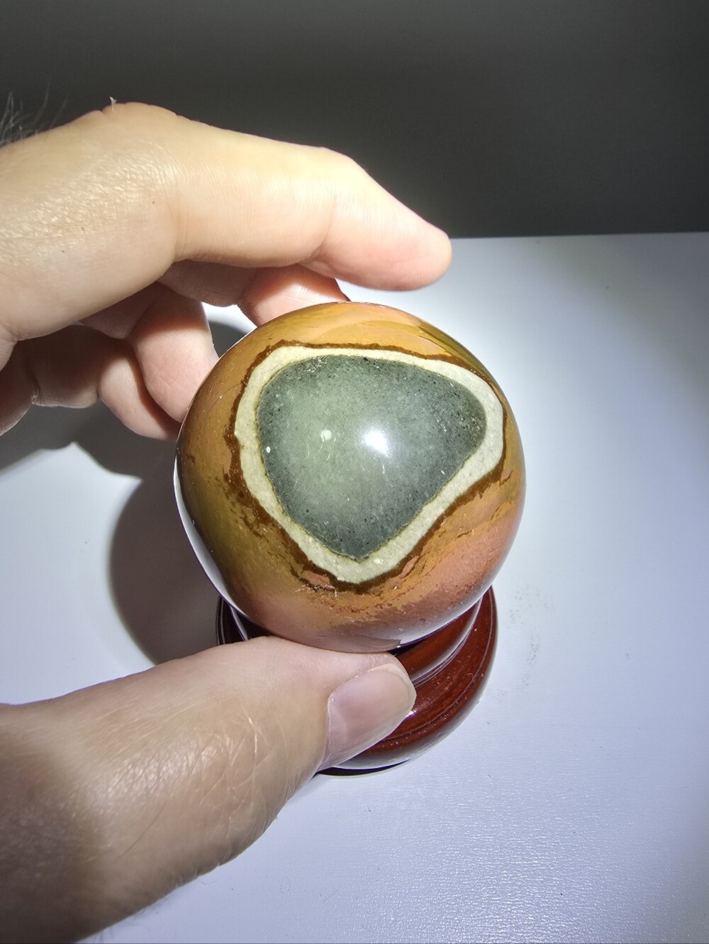 0.4 lbs Polychrome Jasper Crystal Sphere #F 51 mm
